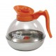 Plastic Coffee Pot Decanter, Commercial, Orange