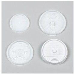 Plastic Lids for Hot/Cold Foam Cups, Slotted, For 24-oz.