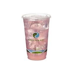 16/18 oz. Clear Squat Greenware PLA Drink Cups, Printed