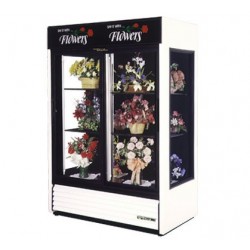 Glass End Floral Merchandiser, Two-Section, 47 cu. ft.