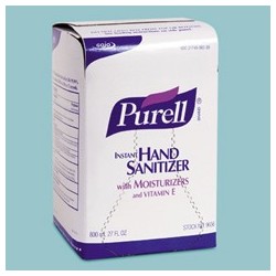 Purell Instant Hand Sanitizer, Bag-In-Box Refills, 800 Mil