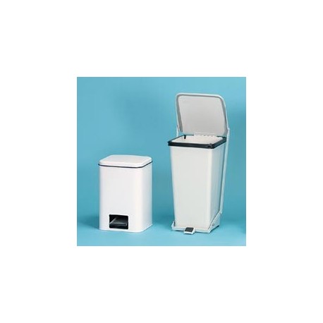 Step-On Receptacle, White, 10-gal.