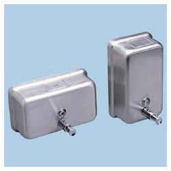 Stainless Steel Soap Dispenser, Horizontal, 40-oz.