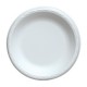 9" China Foam Luncheon Plate, White, Plain