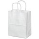 Tempo White Paper Shopping Bag w/Twist Handle