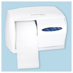 Professional Series-I Coreless Standard Two-Roll Bathroom Tissue Dispenser. Pearl White