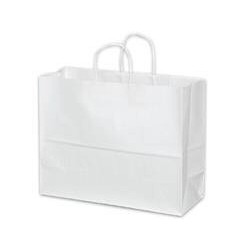 Super Royal White Paper Shopping Bag w/Twist Handle