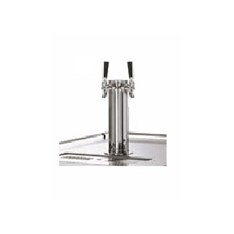 Double Faucet Draft Tower, Chrome, True Mfg