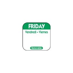 Food Rotation Labels: Removable: 1", Friday