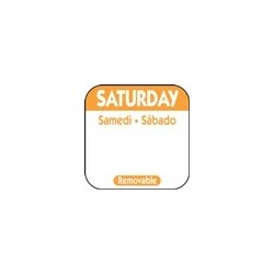 Food Rotation Labels: Removable: 1", Saturday