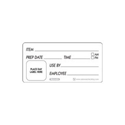 Item/Prep/Use By Removable Label, 2" x 4"