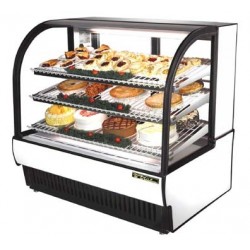 Curved Glass Refrigerated Bakery Case, 50"L