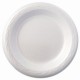 6" China Foam Dessert Plates, White