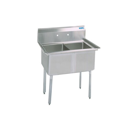 2-Hole Sink, NSF, No Drainboards