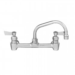 Faucet, backsplash mount, 8" Center, 12" Spout