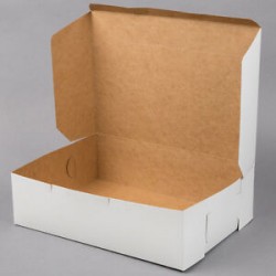 Bakery Box   Plain White - 1/4 Sheet, No Window