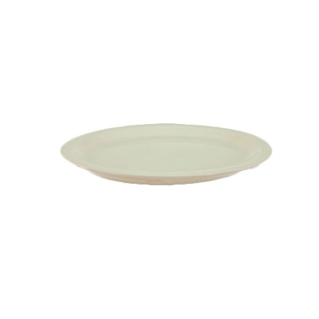 China Platter, 9-3/8'' X 8'', narrow rim, Dover White