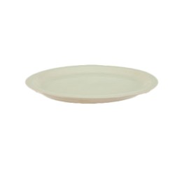 China Platter, 11-1/2'' X 9-3/8'', narrow rim, Dover White