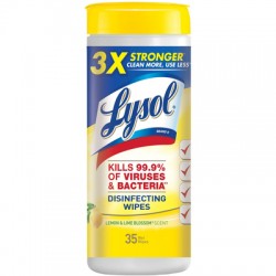 Lysol® Brand Disinfecting Wipes, Lemon & Lime™, 35-Wipes per Container