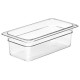 Cambro Insert Food Pan, 1/3, Clear, 4"