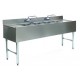72" 4-Hole UnderBar Sink, with 2 DrainBoards